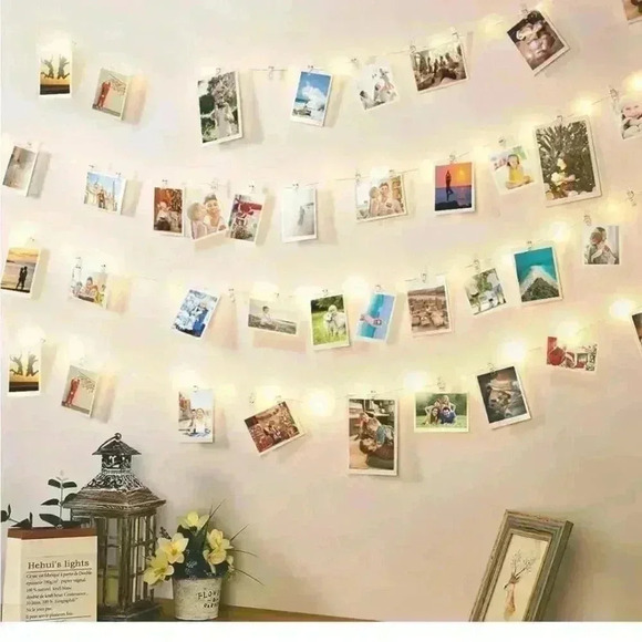 Pink Sky Photo Clip Lights - Picture 1 of 4